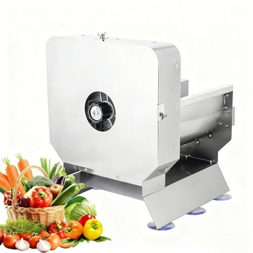 JIYINGHUI Cortador de Verduras Eléctrico Cortadora De Frutas con Grosor Ajustable 0-0.4'', De Acero Inoxidable Rebanadora Eléctrica De Alimentos para Limones, Papas, Cebollas Y Tomates