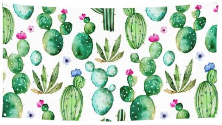 Cartel de fiesta de Halloween con estampado de flores de cactus, decoración de patio al aire libre para valla, porche, jardín, decoración colgante de vacaciones