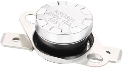 KSD301 Bakelit Normal Geschlossen 10A 250V Thermostat Temperatur Wärmeregler Schalter 75 Grad Celsius 90 Grad 100 105 125 135 ℃(100 Celsius,5pcs)