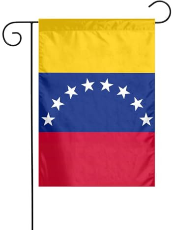 Bandera de Venezuela con impresión de banderas de jardín para decoración exterior, bandera de patio pequeña, decoración de invierno, Navidad, vacaciones, decoración al aire libre
