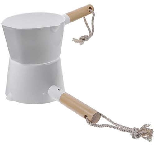 BESPORTBLE Mestolo per Acqua Manico in Legno lungo 2 Pezzi, Paletta di Plastica Resistente al Calore, Utensili da Cucina per Uso Domestico Bordo Arrotondato e Facile Asciugatura
