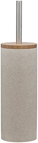 Sealskin Grace Toilet Brush and Holder, Polyresin, Sand, 10 x 39 x 10 cm