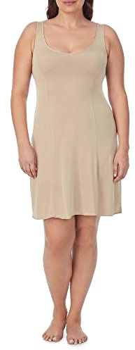 Jones NY Women's Silky Touch 38 Sleeveless Anti-Cling Full Slip Underwear, Nude, XL