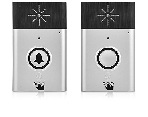 Richer-R Sonnette sans Fil, 2,4 GHz Carillon de Porte sans Fil, Dual-Way Intercom, Microphone et Haut-Parleur intégrés pour la Maison, l'usine, l'hôtel, Le marché