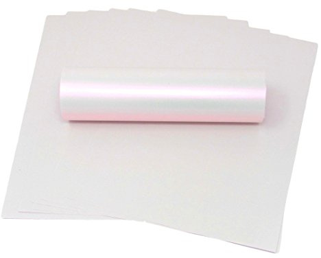Syntego 10 Blatt A4-Papier, elfenbeinfarben, mit rosa Perlmutt, einseitig, 300 g/m², elfenbeinfarben, 10 Blatt