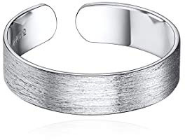 ChicSilver 925er Bandring damen 5/10/15mm Breit verstellbare Glatt Offener Ring Silber gebürstete Bandring Personalisierte Ring mit Geschenkebox für Damen Herren Mädchen