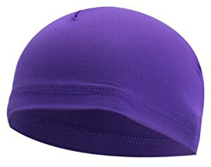 Ewanda store Helmet Skull Caps Sport Cycling Sweat Wicking Helmet Liner Quick Dry Running Hat for Men and Women(Purple)