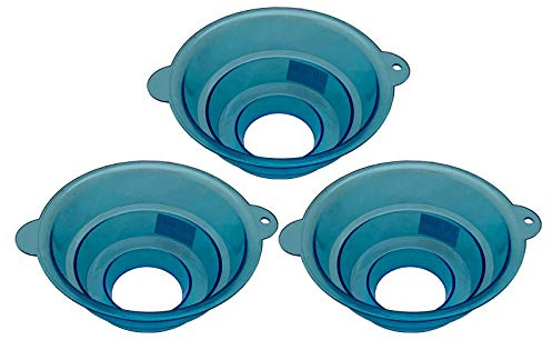ILODA® 3x Marmeladentrichter blau Kunststoff Einfülltrichter Einmachtrichter Füllhilfe Trichter Spülmaschinengeeignet