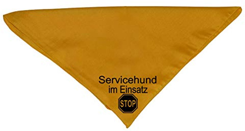 Hundehalstuch Servicehund im Einsatz Stop Assistenzhund in Wunschfarben