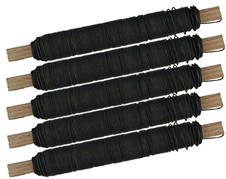 varivendo Blumenwickeldraht 5 Rollen à 100g - Blau Geglüht - Für Basteln, Blumenbinden - Dünner, Flexibler Draht, Ideal für Adventskranz Deko, Floristendraht & mehr