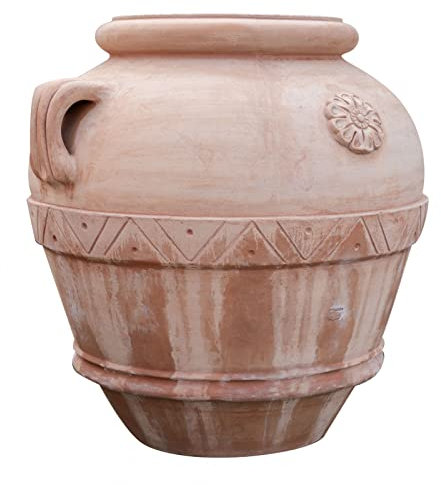 Biscottini Terracotta blumentopf groß 100x100x94 cm | Amphore Garten auf Made in Italy | Terrakotta blumentöpfe | Blumentopf Gross