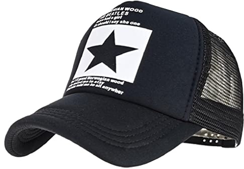 Joligiao Cappellino con Visiera Estivo Ricamato Uomo Trucker cap Berretto da Baseball in Rete con Chiusura a Scatto Regolabile