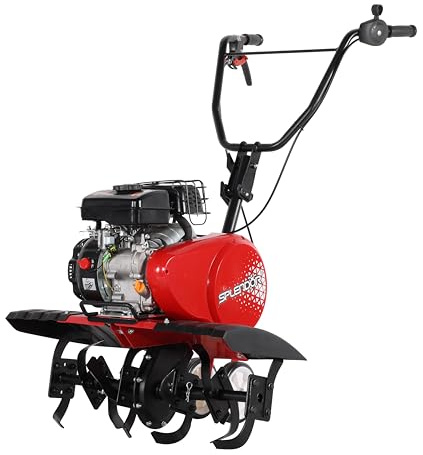 SPLENDOR 4-Cycle Gas Powered Tiller 79cc with Handle and Width Adjustable 24in