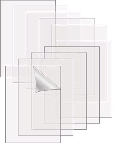 wordmouk 10 PCS Klare Acrylplatten 10 x 15cm Plexiglas Kunststoffplatte mit Schutzfolie Glasersatz für Handwerk DIY Display Projekte Malerei Bilderrahmen 1mm