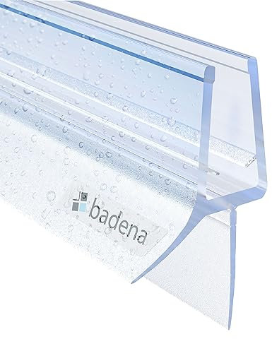 Badena® Duschdichtungen für Duschtüren 4mm 5mm I 100cm Ersatzdichtung für Glas I Duschtürdichtung Wasserabweiser mit Dichtlippe I Dichtung Duschwand Badewanne Duschkabine I Duschabdichtung transparent