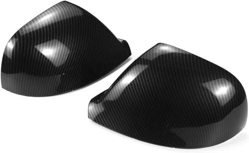 HMLTD 2x Rearview Mirror Covers For Transporter T5 T5.1 T6 7E1857527F, Carbon Fiber Door Wing Mirror Cover Sheel,normal-A-carbon Pattern