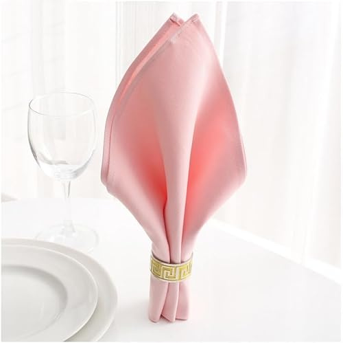 6 Stück Baumwolle Servietten Stoff, 30*30cm Abwaschbare Servietten Tischdekoration Hochzeitsservietten Stoffservietten weich bequem für Küche Esstisch Familienessen Weihnachten Cafe Restaurant -Rosa