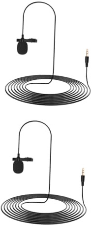 DOITOOL 2st Lavalier-mikrofon Videokamera Für Computer 3,5-mm-mikrofon USB-mikrofon Drahtlose Mini-Kamera Kragenmikrofon Aufnahmemikrofon Spielen Haupt Metall Zubehör