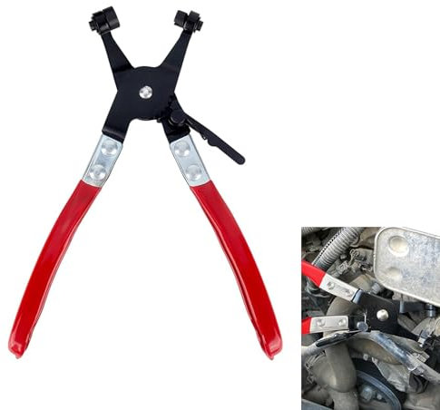 Schlauchschellenzange,Schlauchklemmenzangen,Federbandschellenzange,Hose Clamp Pliers,Schlauchklemmen Zange, Schlauchschellen Montage und Demontagewerkzeug,für Auto und Drehbare Flachbandklemme