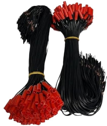 Zenda Club® - Cavo di accensione pirotecnico per luci d'artificio, 25 unità, 50 cm, colore: nero