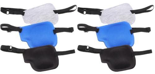 SEWOART 2 Sets Verstellbare Augenklappe für Den Täglichen Gebrauch Atmungsaktiv und Bequem Leichte Augenabdeckung für Outdoor-aktivitäten 3 Stück