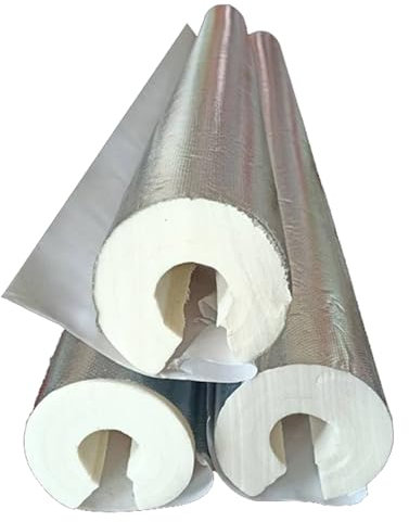 Selbstklebende Rohrisolierung Ø 22 27 34 43 48 60 76 89 114mm Schaumstoff Schlauch, Rohrisolierung Alukaschiert Für Außenbereich Klimaanlagen(43 x 15 mm x 1 M)