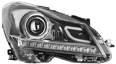 HOMXDBCM Auto Frontleuchten für Benz C W204 C180 C200 2011-2014,Auto-Frontleuchten Zubehör Modifizierte Scheinwerferbaugruppe Zubehör Ersetzen,Right