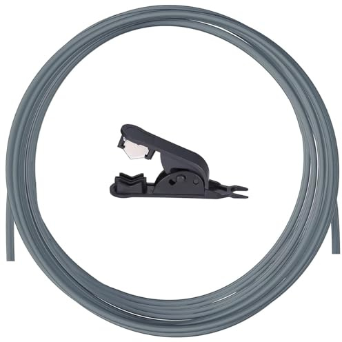 10m Tubo in PTFE, filamento stampante 3d, 2,5 mm ID × 4 mm OD, accessorio per stampanti 3D Per Bambu Lab A1/A1 mini/P1P/P1S/X1C Per Creality K1/K1 Max/Ender 3 V3 (Grigio)