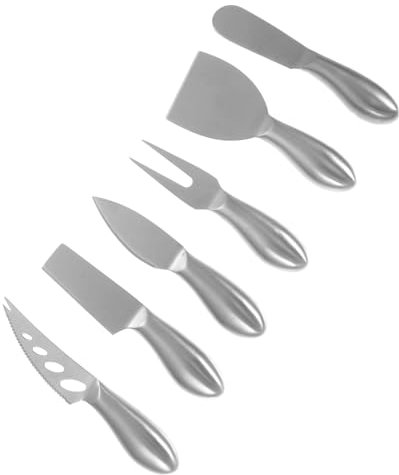 FUNNETOYU 6pièces Coffret De Couteaux Acier Inoxydable Pour Fromage Ustensiles De Cuisine Pratiques Pour Fromage Beurre Et Gâteaux Outils Pour Cuisine à Domicile Et Restaurant