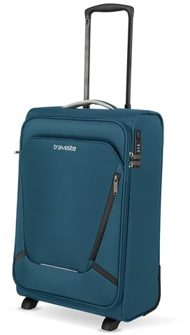 travelite valigia da cabina con 2 rotelle per Air France, KLM + ITA, serratura a combinazione integrata, trolley da cabina compatto con funzione di aggancio, 55x35x23 cm, 40 l, 2,2 kg