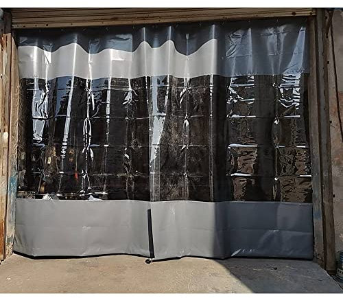 Wasserdichte Outdoor-Vinyl-Vorhänge mit rostfreien Ösen, wetterbeständige Planenpaneele für Pergolen, Veranden und Pavillons, transparent, 4,2 x 2,5 m