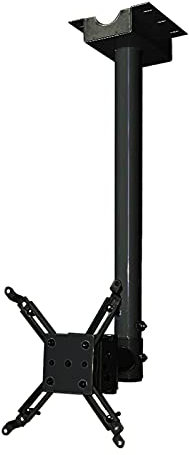 Adjustable Projector Stand & Mount Bracket - Wall/Ceiling Holder with 118 Extension Pole Supports 22Lbs Ideal for Home Theater & Presentations (Black)