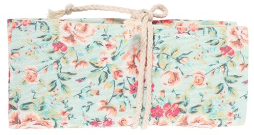 HOMSFOU Bleistiftrolle aus Canvas Stiftehüllen Organizer für Aquarellstifte Pinsel Bleistifte 33,5 X 19,7cm Tragbar für Zeichnung Skizzierung und Reise