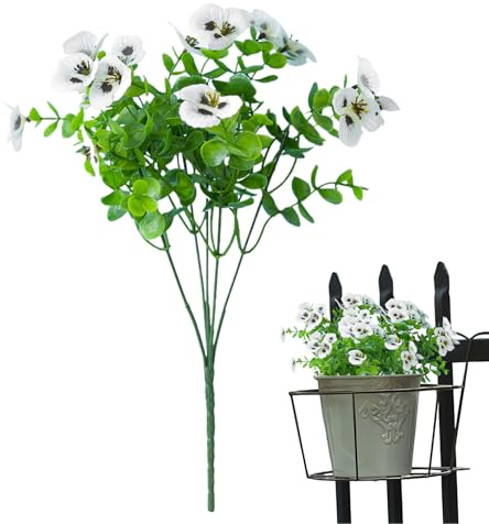 Generisch Stiefmütterchen Künstliche Blumen,UV-Beständige Kunstblumen Für Draußen | UV-Beständige Kunstpflanzen Als Gartendekoration Blumendeko Für Hauseingang Terrasse Innen- Und Außenbereich