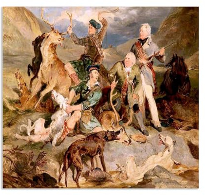 MYCGGDGH Reproducciones de Cuadros Famosos Edwin Landseer El duque de Atholl con los forestales Poster Impreso en Lienzo Cuadros Decoracion Dormitorios Modernos Abstractos60x60cm(24x24in) Sin marco