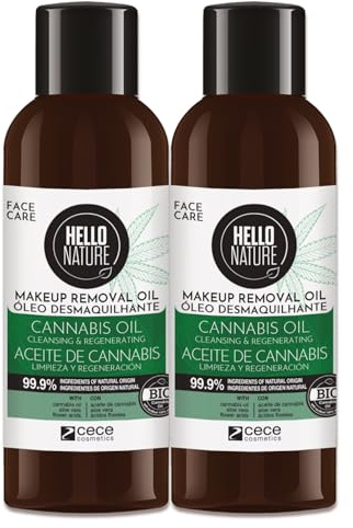 P-Beauty Naturkosmetik Lot de 2 gels nettoyants pour le visage 100 ml – Nettoyage doux du visage avec huile de graines de chanvre bio & végétalien – Hydratant et élimine le maquillage, le sébum, les