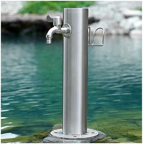 Columna de grifo de fuente de agua para jardín al aire libre