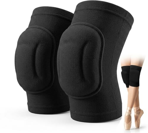 Snugcore Knee Pads for Volleyball and Dance, Thick Sponge Sports Knee Sleeves for Men Women, Breathable Elastic Knee Brace for Yoga Football Cycling Gym Workout