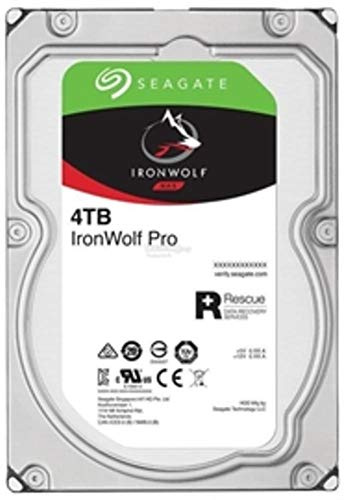 Seagate IronWolf Pro 4TB NAS Internal Hard Drive HDD – 3.5 Inch SATA 6GB/S 7200 RPM 128MB Cache for Raid Network Attached Storage, Data Recovery Rescue Service (ST4000NE0025)