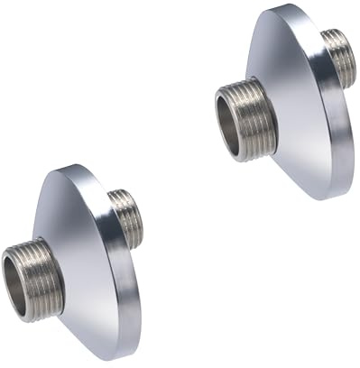 2 Raccords Excentrés de 10 millimètres avec Rosaces pour Robinetterie Mâle 15x21 - Mâle 20x27 NOYON & THIEBAULT