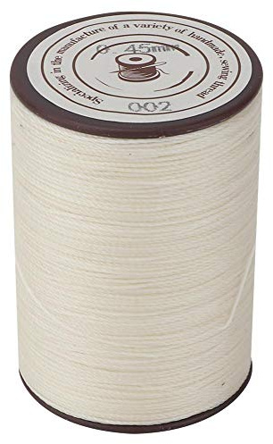 Sheens 0.45mm Pelle Filo Cerato Filo di Poliestere Filo per Cuoio Progetto Fai-da-Te Collana Bracciale Creazione Artigianale 160m/Rotolo(Rise White)