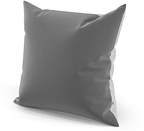 Wolkenfeld Kissenbezug 80x80 Hellgrau/Dunkelgrau - Öko-Tex-Zertifiziert - superweich und bügelfrei - superweicher Kopfkissenbezug 80x80 mit verdecktem Reißverschluss - Hochwertiger Kopfkissenbezug