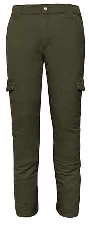 GREAT BIKERS GEAR - Pantaloni da moto con fodera protettiva in aramide ginocchiera per uomo jeans protettivi, Verde, W32 / L32