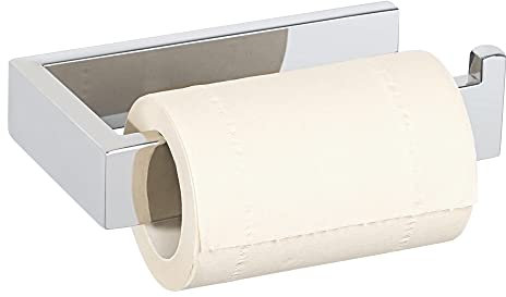 SAYAYO Porta Carta Igienica Cromo Lucido Acciaio Inox con Montaggio a Vite Nascosto - Portarotolo per Bagno Cucina