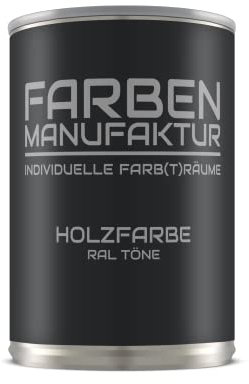 Farben Manufaktur Holzlasur Lasur Holzfarbe Holzschutzlack Holzlack lasierend nicht deckend RAL 2L, Farbe: ca. RAL 7016 Anthrazitgrau