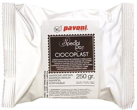 Zuckerpapier24® Modellier Schokolade von Pavoni Italia® 250 gramm (Braun) [cpco250]