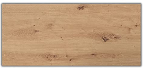 bümö Tischplatte 180x80 cm in Asteiche, Schreibtischplatte aus Holz, Holzplatte, Spanplatte kratzfest beschichtet, ABS-Kante, 120 kg Tragkraft für DIY Homeoffice Schreibtisch & mehr