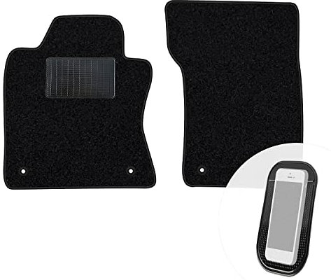 moto-MOLTICO Vorne Fußmatten Auto Velours Autoteppiche Schwarz Automatten Set 2-teilig passend für Toyota Yaris III Hybrid 2011-2019