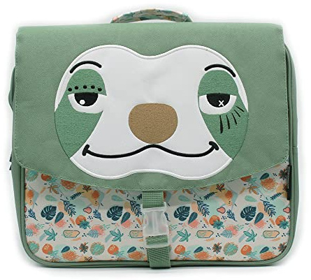 LES DEGLINGOS - Cartable 32cm Chillos le Paresseux - Idéal grand section et CP - Vert
