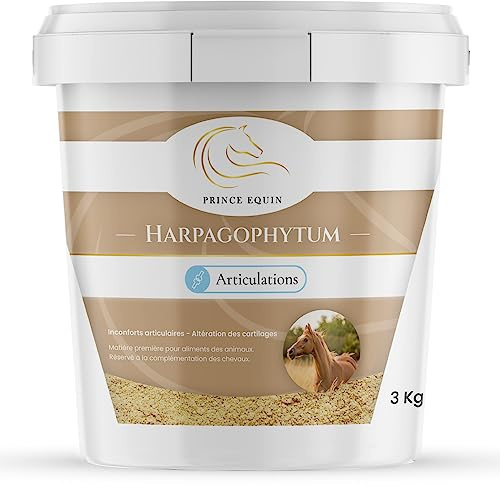 Prince Equin - HARPAGOPHYTUM - Complément nutritionnel Cheval - Seau 3 kg - Mobilité et souplesse des articulations - Marque française